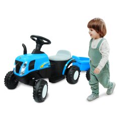 Ride-on Tractor New Holland with Trailer blue 6V