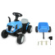 Ride-on tracteur New Holland avec remorque bleu 6V