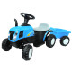 Ride-on tracteur New Holland avec remorque bleu 6V