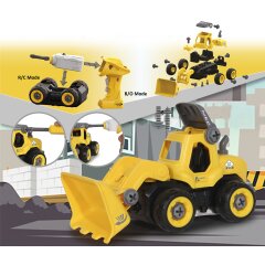 Wheel loader First RC Kit 27-part with cordless screwdriver