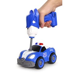 Auto di polizia First RC Kit 22 pz. con avvitatore a batteria