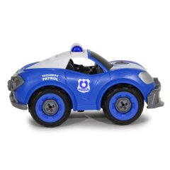 Coche de polic&iacute;a First RC Kit 22 pz. con destornillador inal&aacute;mbrico