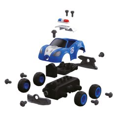 Coche de polic&iacute;a First RC Kit 22 pz. con destornillador inal&aacute;mbrico