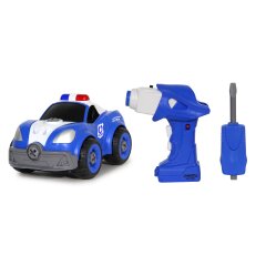 Coche de polic&iacute;a First RC Kit 22 pz. con destornillador inal&aacute;mbrico