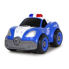 Coche de polic&iacute;a First RC Kit 22 pz. con destornillador inal&aacute;mbrico