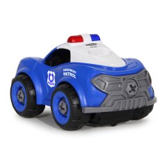 Coche de polic&iacute;a First RC Kit 22 pz. con destornillador inal&aacute;mbrico