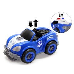 Coche de polic&iacute;a First RC Kit 22 pz. con destornillador inal&aacute;mbrico