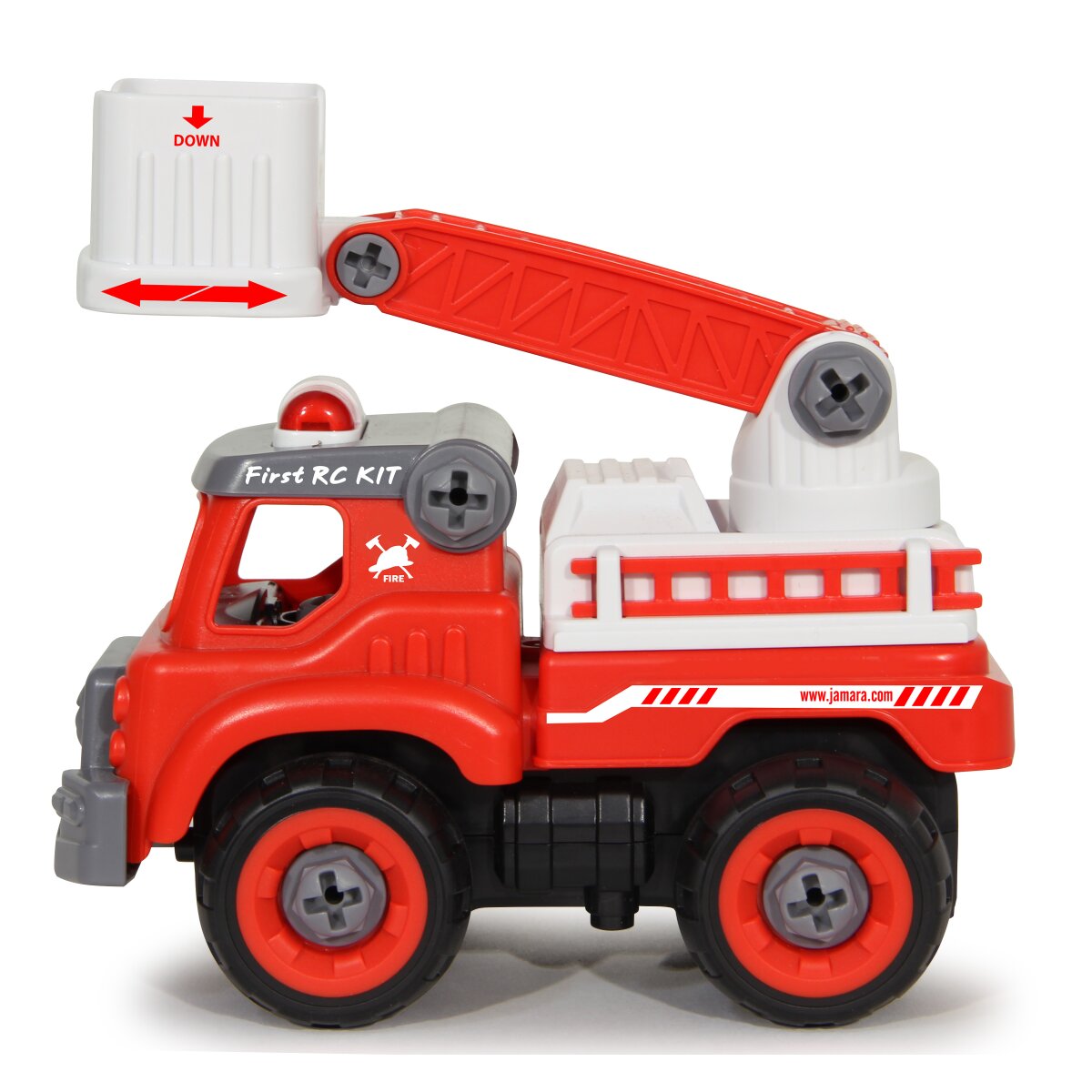 Fire Truck First RC Kit 33-part with cordless screwdriver