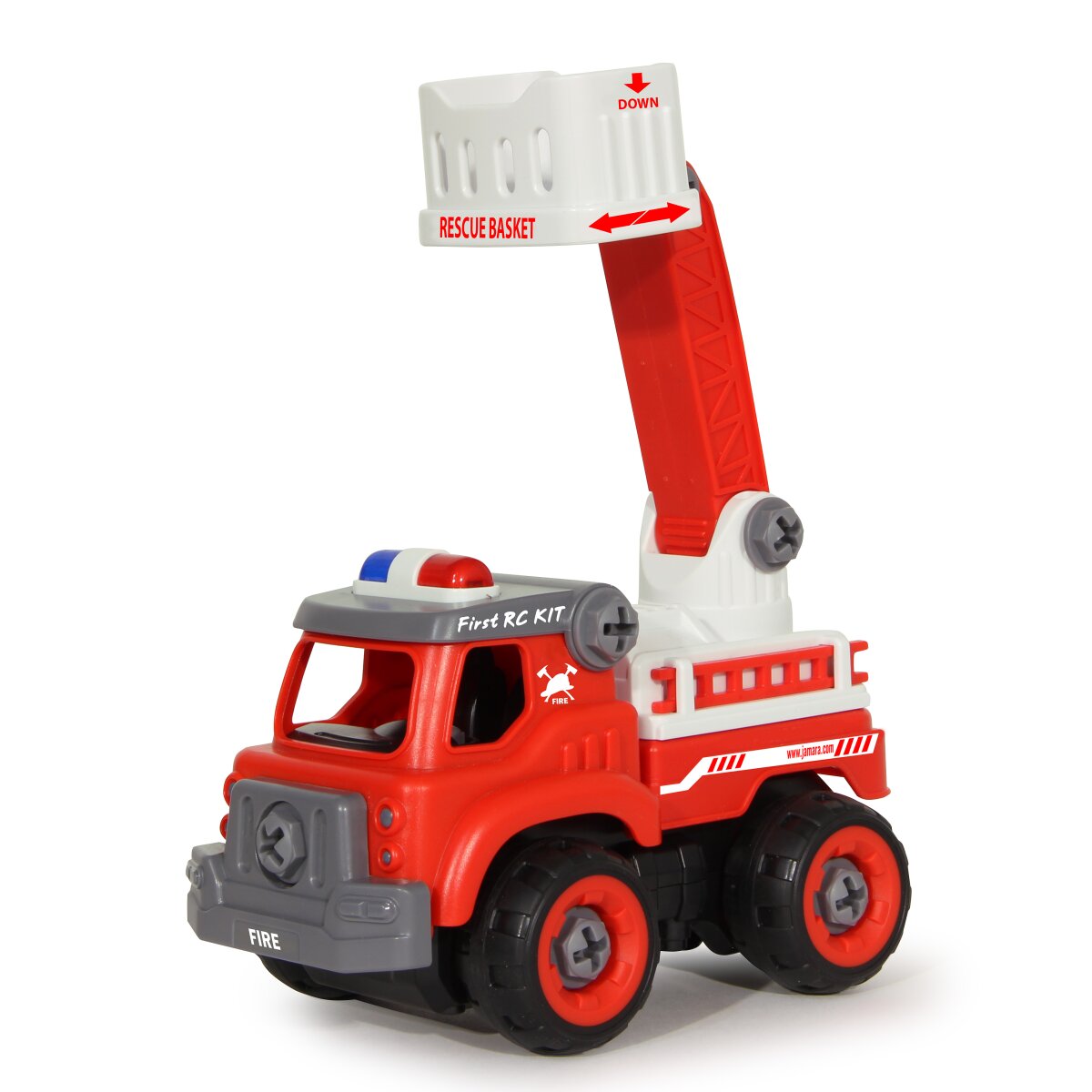 Fire Truck First Rc Kit 33-part With Cordless Screwdriver