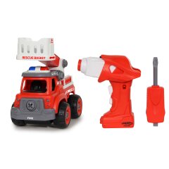 Cami&oacute;n de bomberos First RC Kit 33 pz. destornillador inal&aacute;mbrico