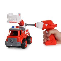 Camion de pompiers First RC Kit 33 pi&egrave;ces avec visseuse