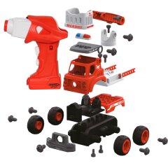 Fire Truck First RC Kit 33-part with cordless screwdriver