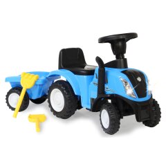 Correpasillo New Holland T7 Tractor con remolque azul 2en1