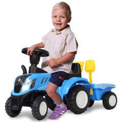 Correpasillo New Holland T7 Tractor con remolque azul 2en1