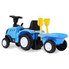 Correpasillo New Holland T7 Tractor con remolque azul 2en1