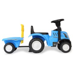 Correpasillo New Holland T7 Tractor con remolque azul 2en1