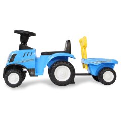Correpasillo New Holland T7 Tractor con remolque azul 2en1