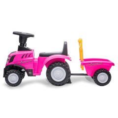 Correpasillo New Holland T7 Tractor con remolque fucsia 2en1