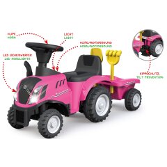 Push-Car New Holland T7 Tractor pink