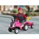 Correpasillo New Holland T7 Tractor con remolque fucsia 2en1