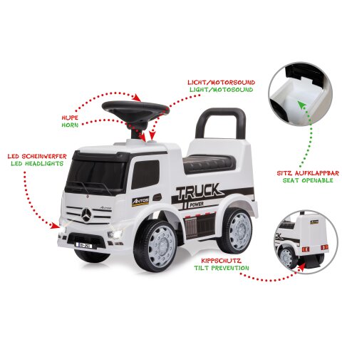 Correpasillo Mercedes-Benz Antos blanco 2en1