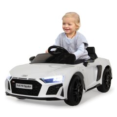 Ride-on Audi R8 Spyder V10 performance quattro blanc