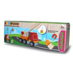 Jouet en bois Kidiwood dencastrements grue mobile 14parties