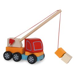 Wooden Toys Kidiwood plug-in Crane Truck 14pcs