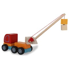 Wooden Toys Kidiwood plug-in Crane Truck 14pcs