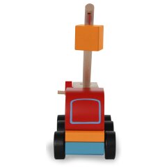 Wooden Toys Kidiwood plug-in Crane Truck 14pcs