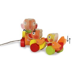 Wooden Toys Kidiwood Walk-a-long traveling Ducks 3pcs.