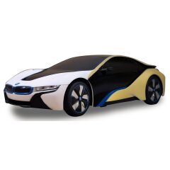 BMW I8 1:24 bianco/giallo 2,4GHz Serie fotocromatica UV