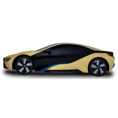 BMW I8 1:24 bianco/giallo 2,4GHz Serie fotocromatica UV