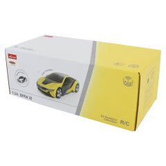 BMW I8 1:24 bianco/giallo 2,4GHz Serie fotocromatica UV