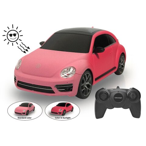 VW Beetle 1:24 fucsia/rojo 2,4GHz Serie fotocromática UV