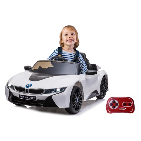 Ride-on BMW I8 Coupe bianco 12V 2,4GHz