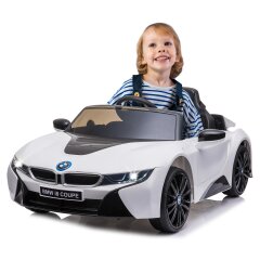 Ride-on BMW I8 Coupe bianco 12V 2,4GHz