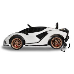 Ride-on Lamborghini Si&aacute;n FKP 37 bianco 12V