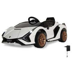 Ride-on Lamborghini Si&aacute;n FKP 37 bianco 12V