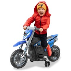 Ride-on Moto Power Bike blu 6V