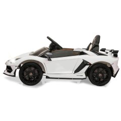 Ride-on Lamborghini Aventador SVJ blanc 12V 2,4GHz