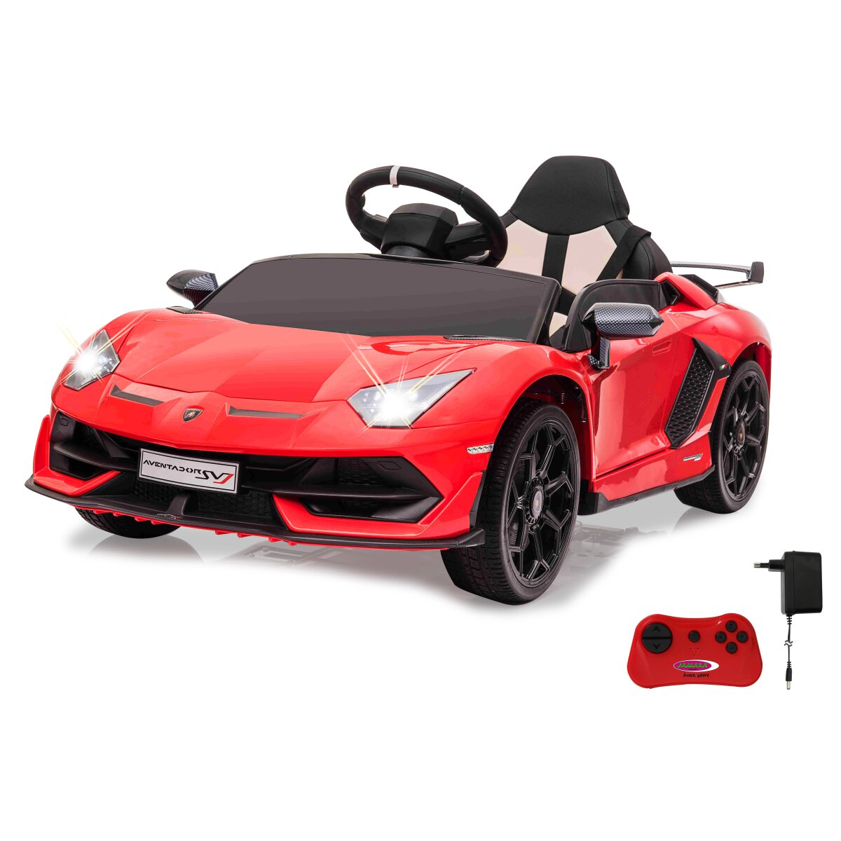 red lamborghini ride on car