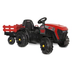 Ride-on Tracteur Super Load ac Remorque rouge 12V