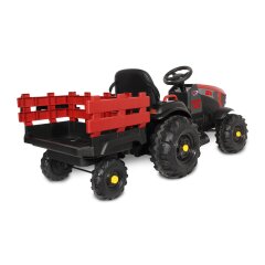 Ride-on Tracteur Super Load ac Remorque rouge 12V