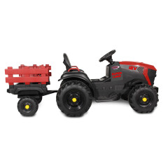 Ride-on Tracteur Super Load ac Remorque rouge 12V