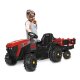 Ride-on Tracteur Super Load ac Remorque rouge 12V