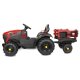 Ride-on Tracteur Super Load ac Remorque rouge 12V