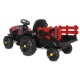 Ride-on Tracteur Super Load ac Remorque rouge 12V