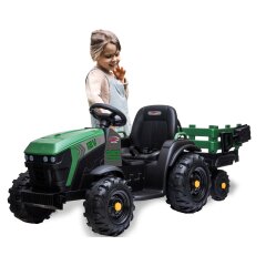 Ride-on Tracteur Super Load ac Remorque vert 12V