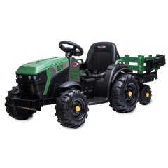 Ride-on Tracteur Super Load ac Remorque vert 12V